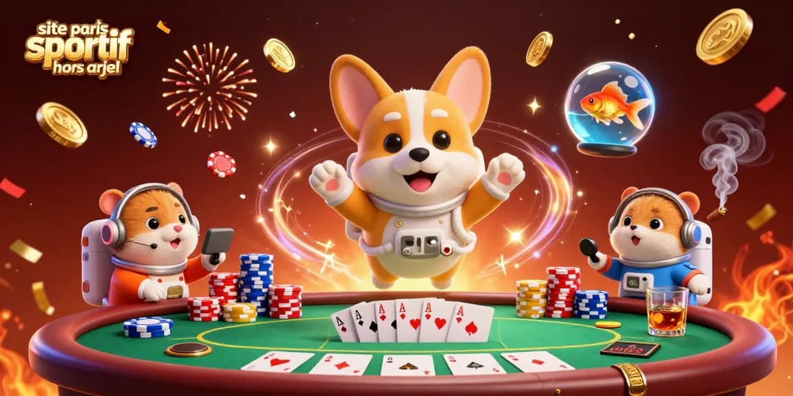 Profitez des paris sportifs sur un site paris sportif hors ARJEL avec un corgi astronaute dans un casino spatial.