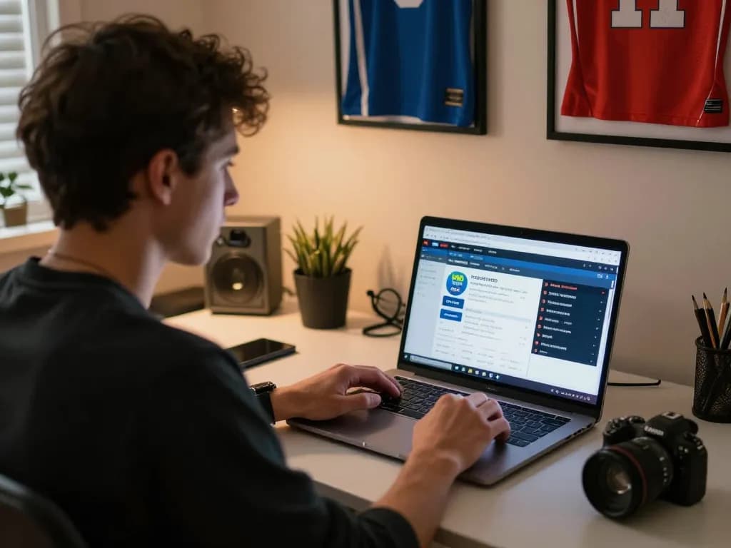 Person analyzing betting odds on LV88SEO platform for strategic sports betting.