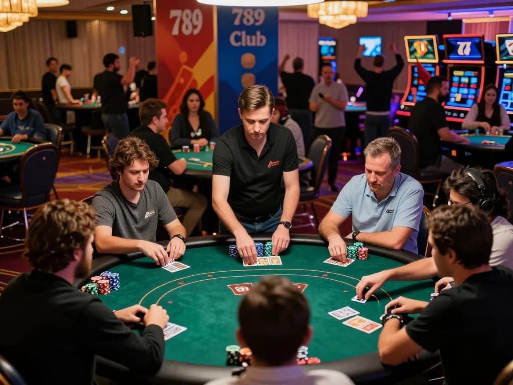 Exciting poker game at 789 club with players in action during a vibrant tournament