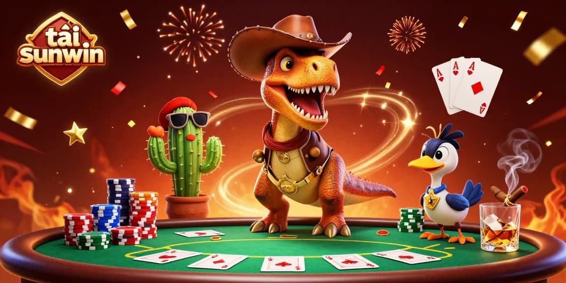Bet on exciting games at tải sunwin featuring vibrant 3D characters in a lively casino environment.