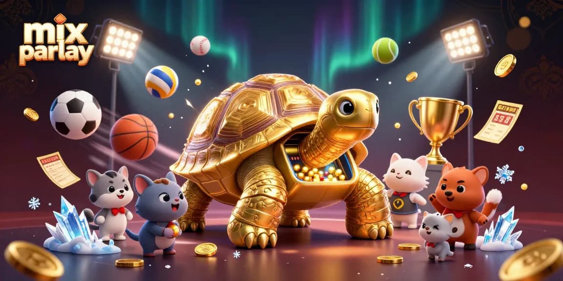 Bet on a thrilling mix parlay with vibrant sports action and excitement in this dynamic illustration.