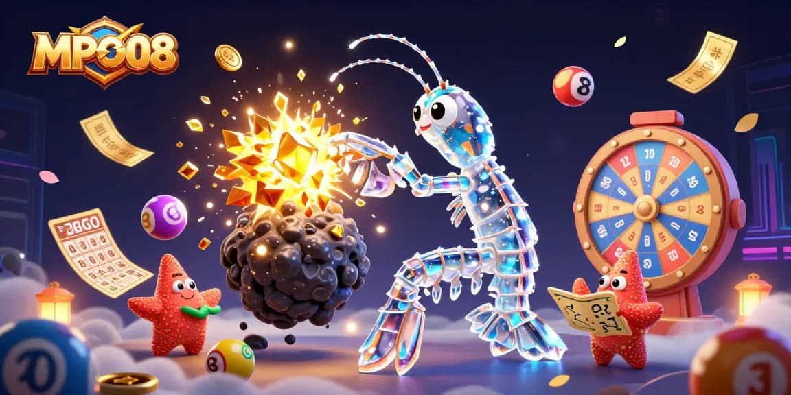 MPO08 engages in a thrilling lottery adventure with vibrant elements, showcasing exciting gaming action.