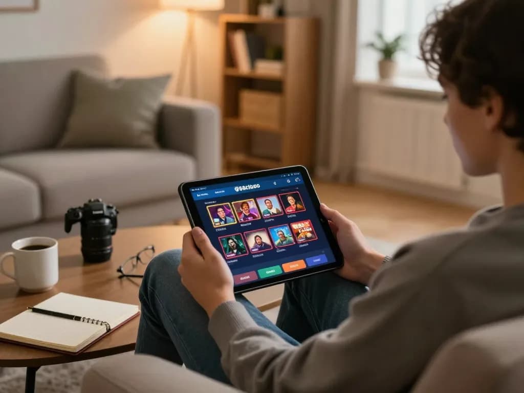 Experience thrilling gameplay on 88clbgo with a cozy home setup featuring a player and tablet.