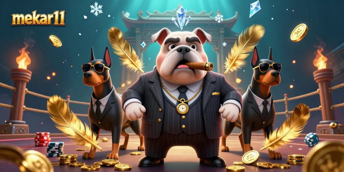 Experience thrilling action with mekar11 in this vibrant 3D animated casino scene full of dynamic betting elements.
