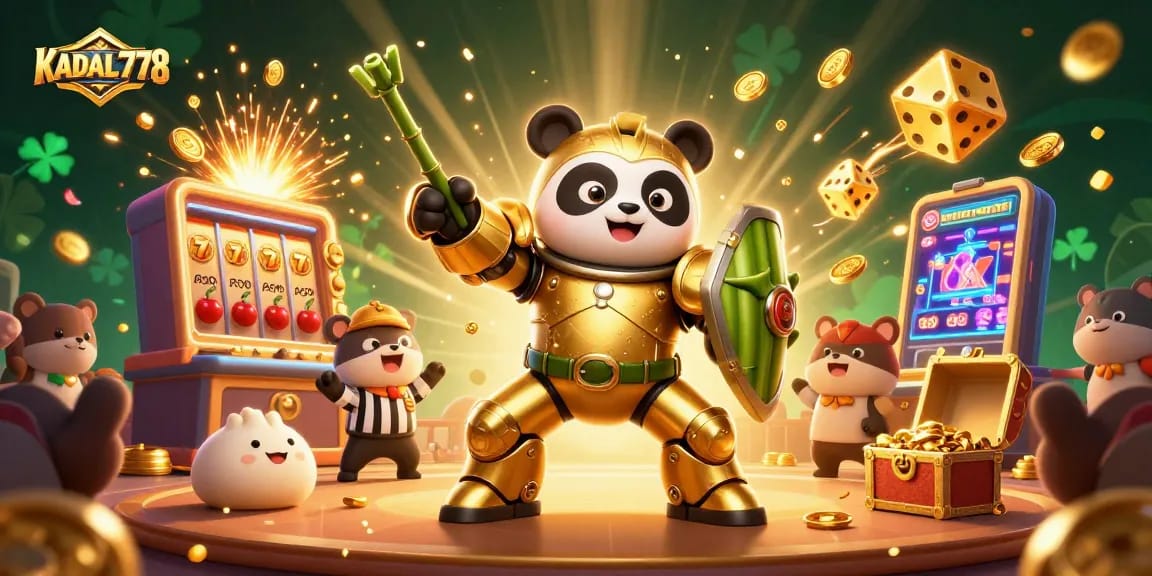 KADAL778 delivers an exhilarating online gaming experience through vibrant 3D illustration featuring dynamic gambling elements.