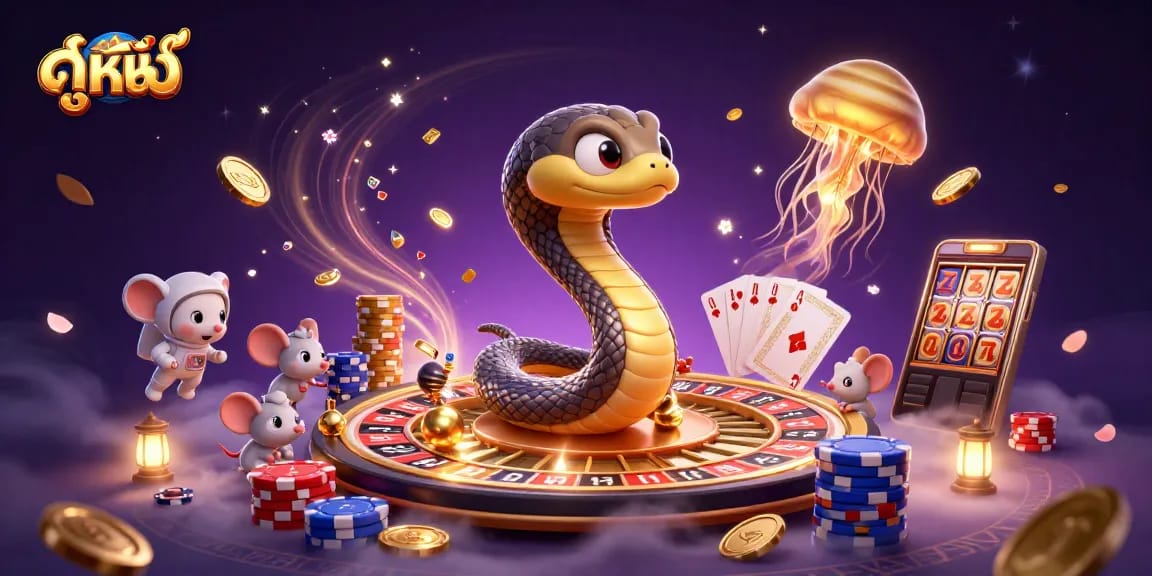 Enjoy ดูหนัง while playing on a cosmic roulette wheel with astronaut mice and a giant jellyfish dealer.