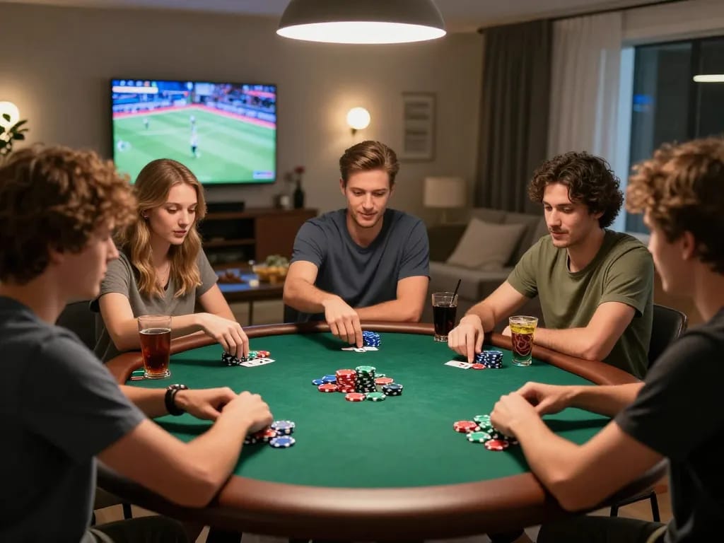 Join friends at the best widget store poker night with lively gameplay and cozy atmosphere.