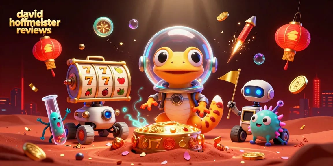 Engage with david hoffmeister reviews while enjoying vibrant slot games amidst a cosmic casino scene.