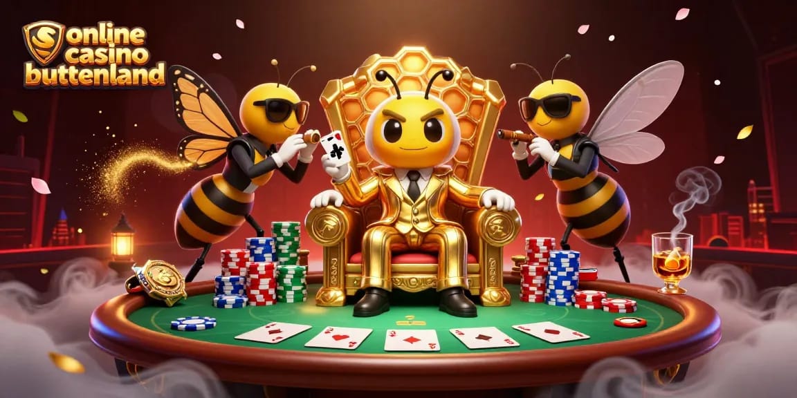 Engage with the vibrant online casino buitenland scene, showcasing playing cards and poker elements.