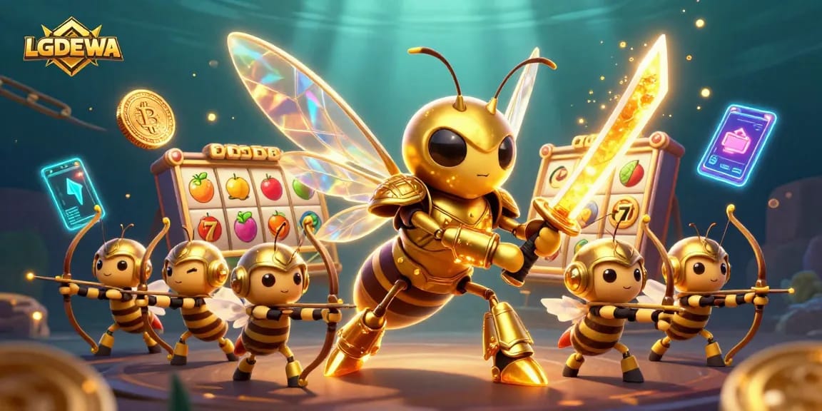 Engage with LGODEWA slot reels as the giant hornet samurai wields sweet victory.