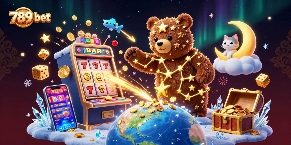 Win big at 789 bet with this vibrant 3D illustration of a jackpot explosion, featuring unique casino elements and golden characters.