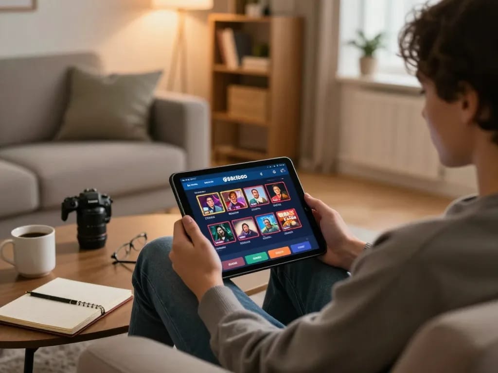 Experience thrilling gameplay on 88clbgo with a cozy home setup featuring a player and tablet.