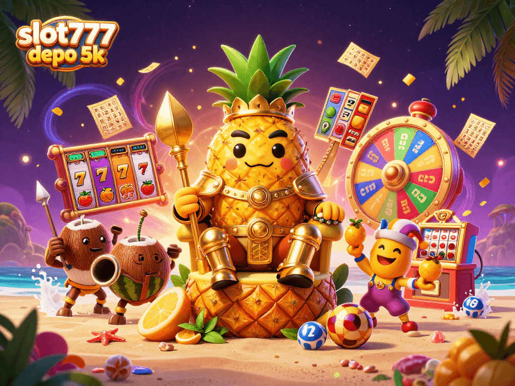 Experience excitement with slot777 depo 5k as a vibrant 3D casino scene comes alive with animated characters.
