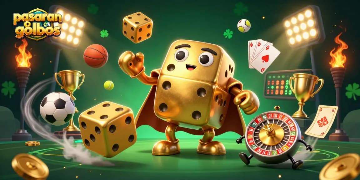Engage in thrilling betting with pasaran bola golbos featuring dynamic sports elements and vibrant gold accents.