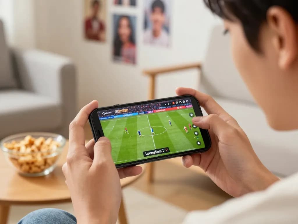Watch live sports on Luongsontv while enjoying snacks in a cozy home.