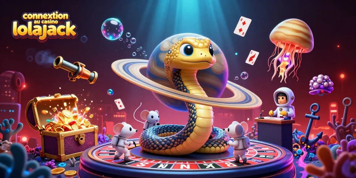 Engage at connexion au casino lolajack with vibrant gaming elements and colorful characters.
