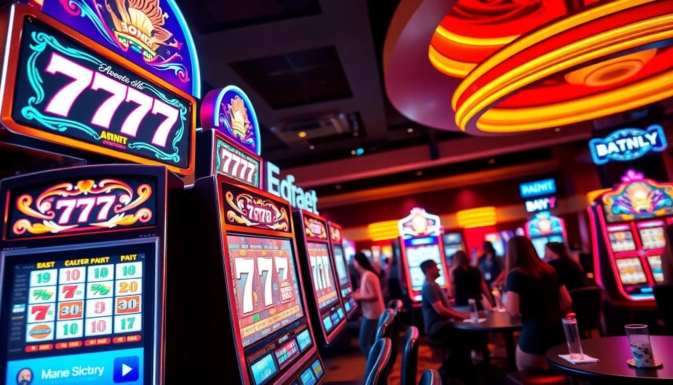 Menangkan jackpot dengan slot777 yang menyala di mesin kasino penuh warna.