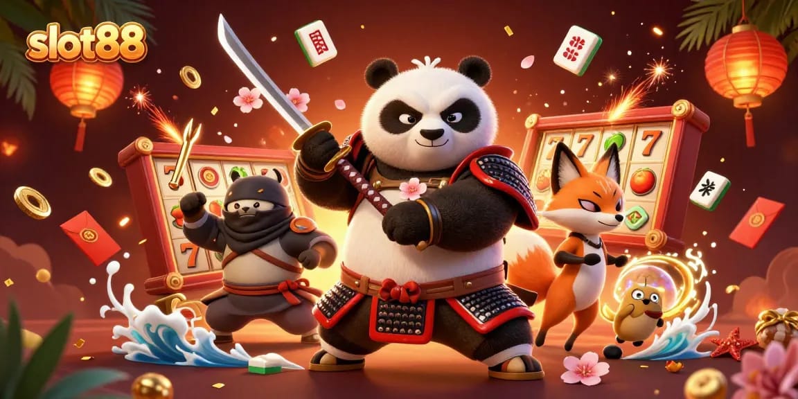 Experience slot88 excitement with dynamic characters and vibrant casino elements in action.