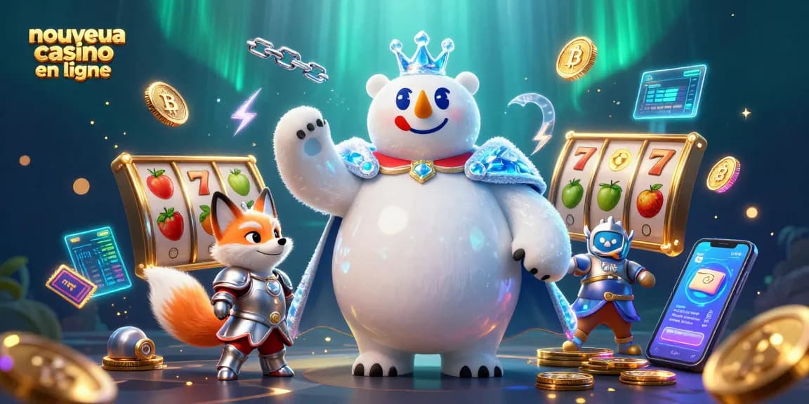 Découvrez l'excitation des nouveau casino en ligne avec des personnages de casino 3D vibrants et des éléments de jeu.