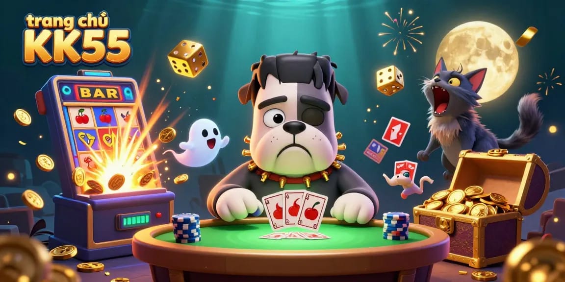 Experience the thrill of gaming at trang chủ KK55 with vibrant characters engaging in exciting casino action.