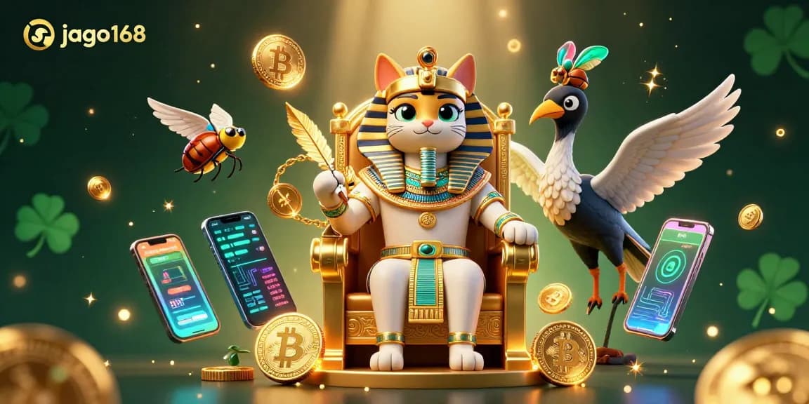 Join the excitement of jago168 while hunting for gold coins in a vibrant casino scene.