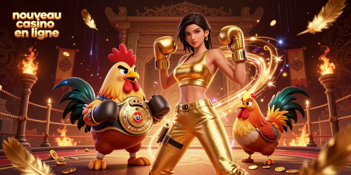 Vivez l'excitation du nouveau casino en ligne avec une puissante scène d'art numérique sur le thème de la boxe.