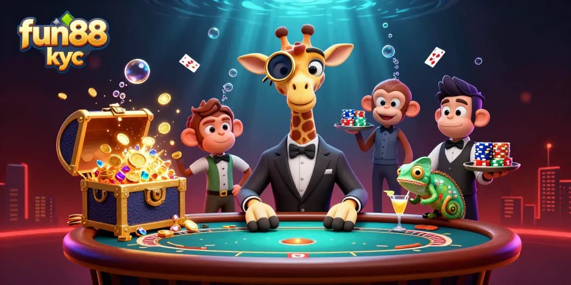 Chơi cá cược tại fun88 kyc với các nhân vật hoạt hình 3D thú vị trong casino.