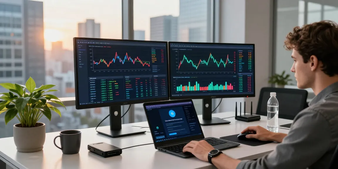 Cricbet trading scene showing cryptocurrency analysis, blockchain dashboards, and digital wallet security.
