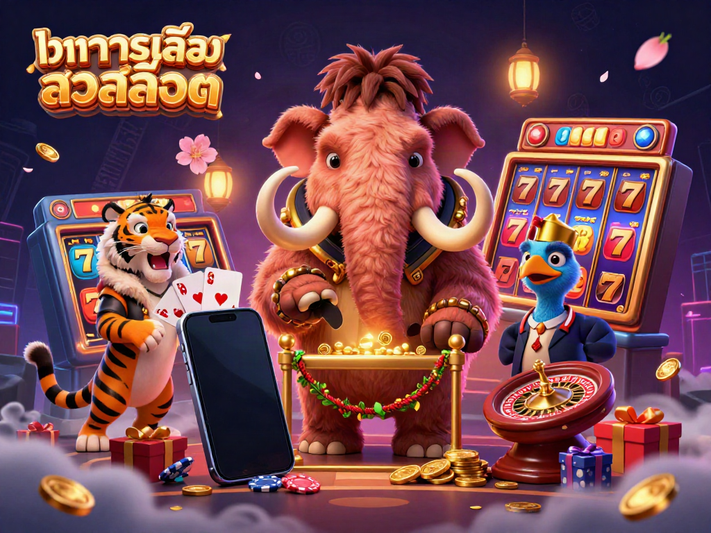ภาพการทดลองเล่นสล็อตผ่านคาสิโนในธีมสัตว์การ์ตูนที่เต็มไปด้วยสีสันและประสิทธิภาพด้านคาสิโน