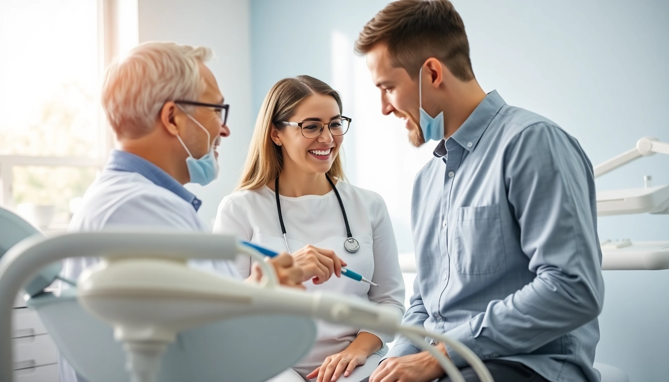 Engaged discussion about dental options in a newsmilelife consultation setting.