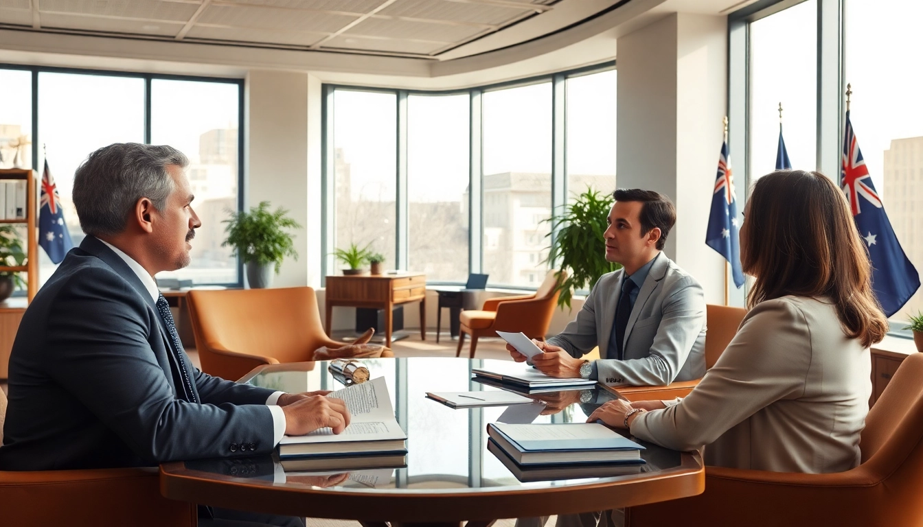 Enhance understanding of Australia through legal advice in a professional office setting.
