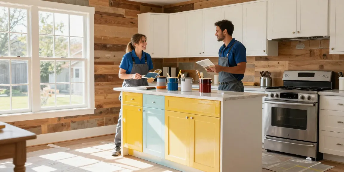 cabinet painters in Nashville transforming kitchen cabinets with expert techniques and vibrant colors