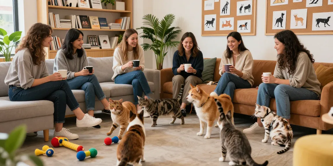 Engaging community gathering on rokok 88 focused on pet care and sharing.