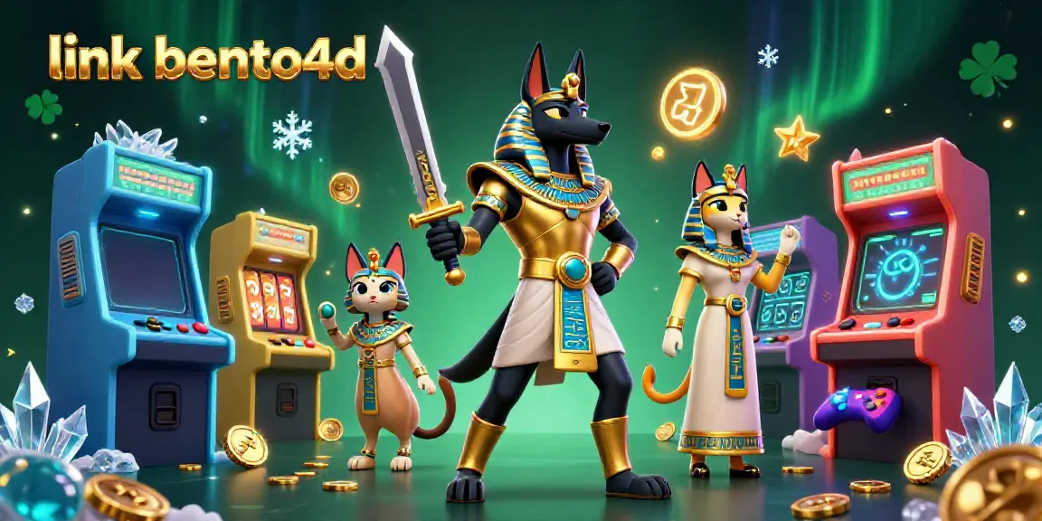 Engage in thrilling play with link bento4d featuring ancient Egyptian characters and vibrant casino elements.