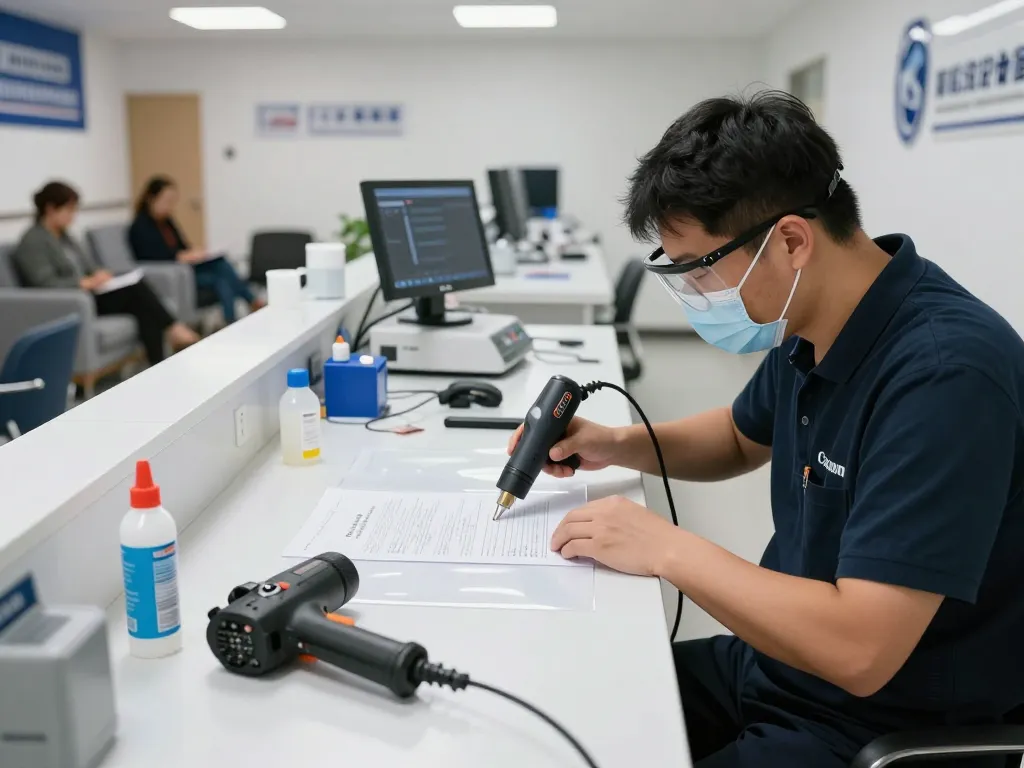 Removing laminated documents safely at bóc plasitc hà nội service center.