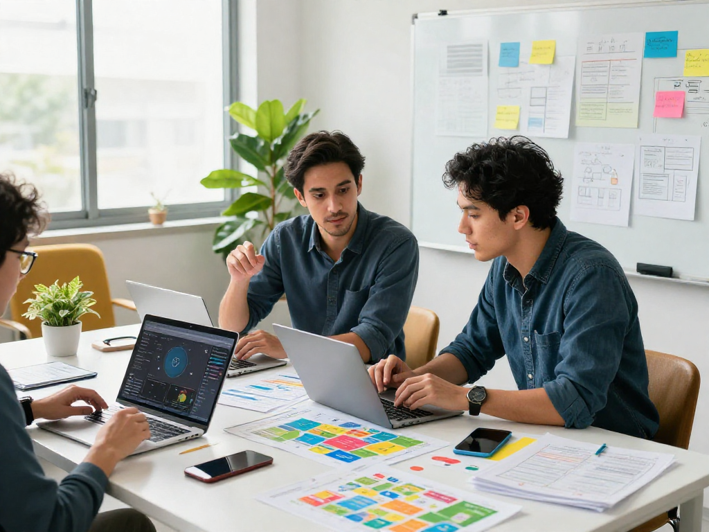 Local operators strategizing for success with an Orange County SEO company through innovative marketing.