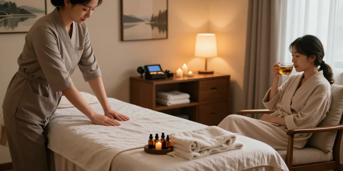 Experience comprehensive 종로출장마사지 services in a serene and inviting atmosphere, showcasing a relaxing massage setup.