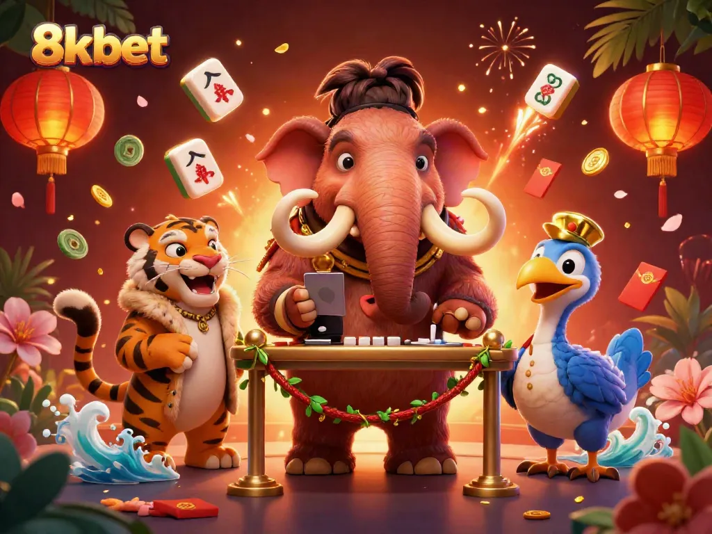 Experience the vibrant energy of 8xbet with characters interacting in a lively casino setting.
