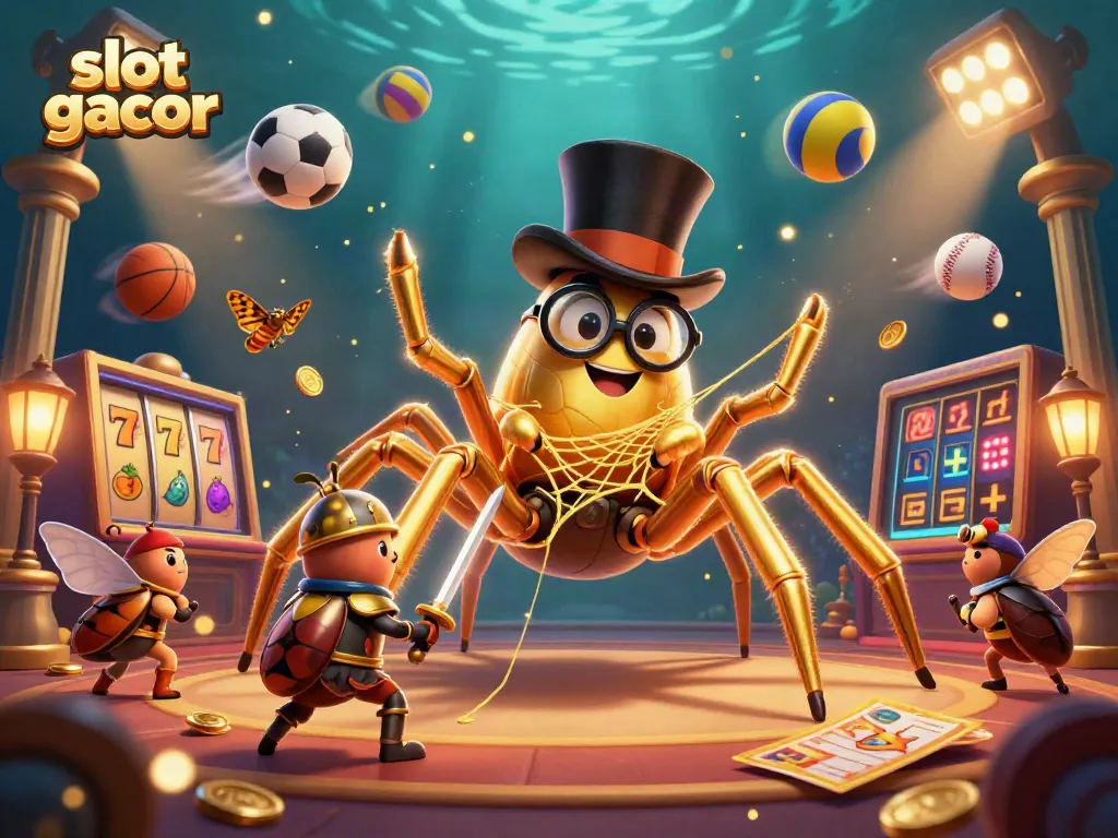 Menang dalam slot gacor dengan suasana kasino yang meriah dan penuh aksi.
