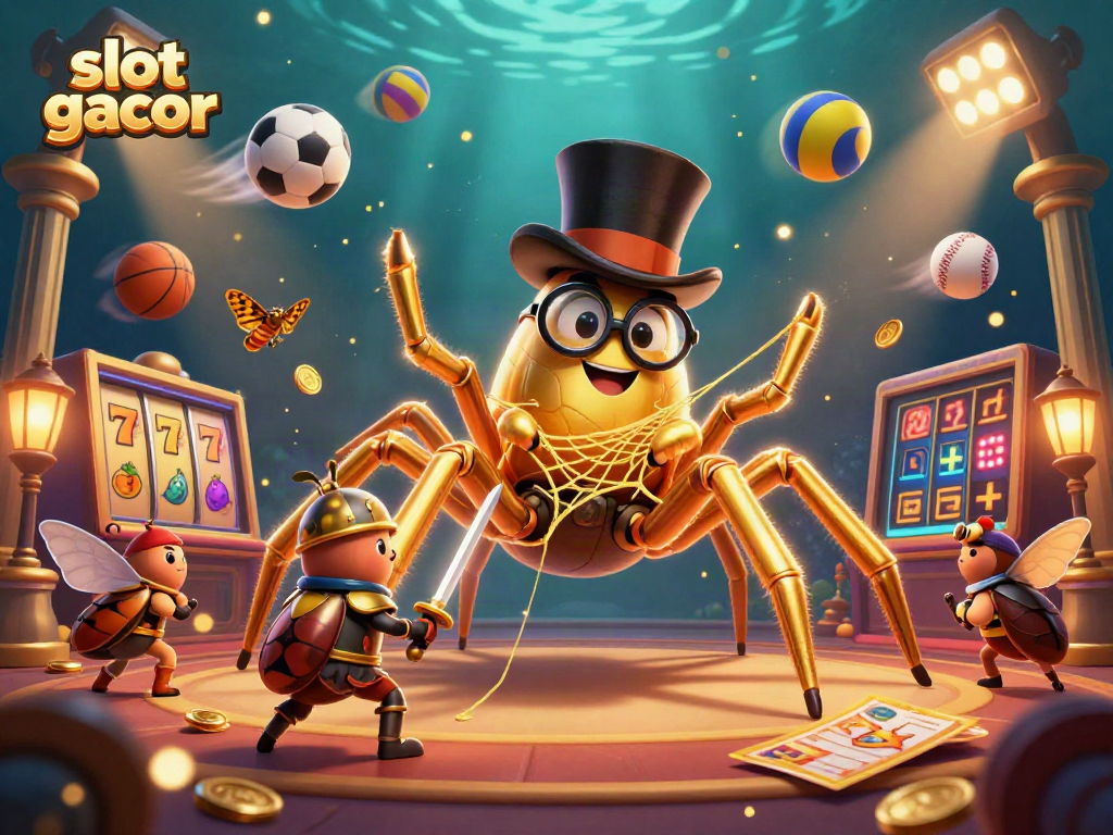 Menang dalam slot gacor dengan suasana kasino yang meriah dan penuh aksi.