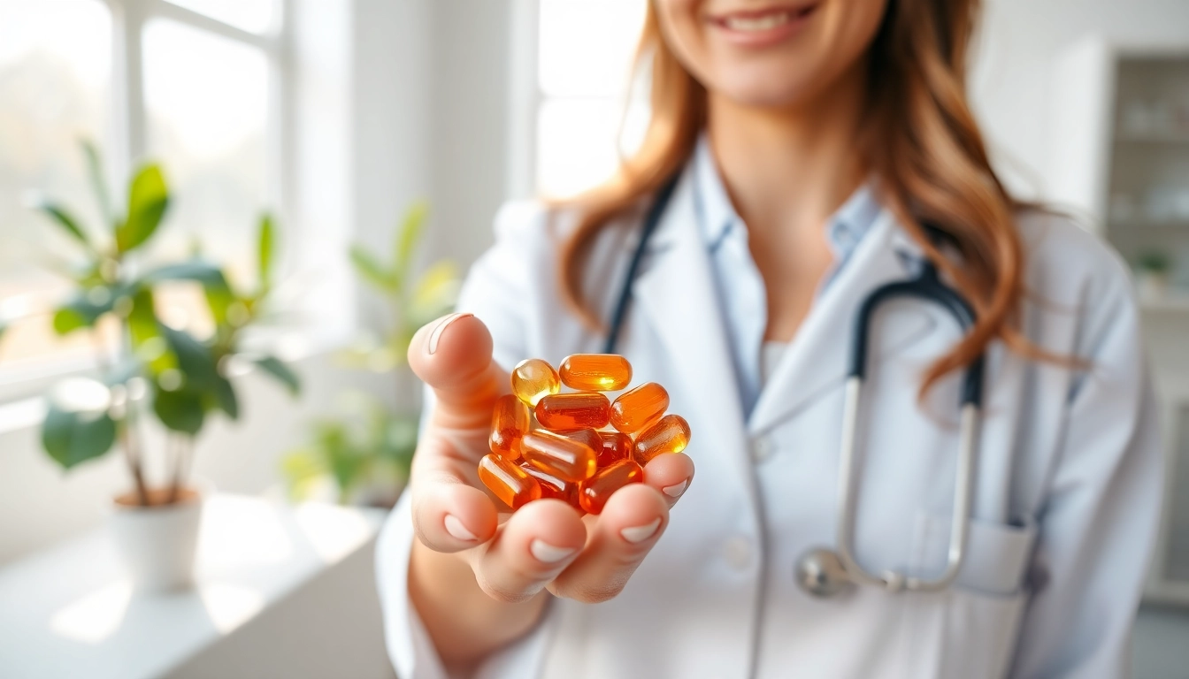 Learn the safe astaxanthin dosage with a healthcare professional showcasing supplements.
