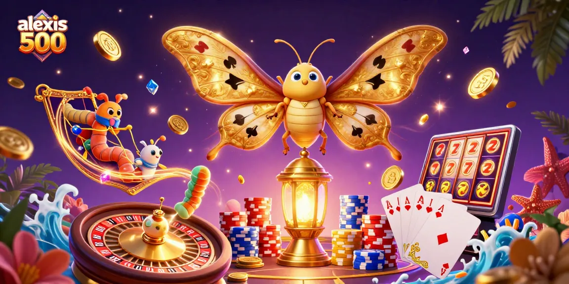 Engage with the vibrant world of alexis 500, showcasing thrilling casino elements and golden visuals.