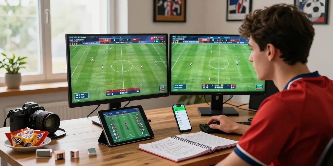 Engaged bettor analyzing keobongdahomnay odds with live soccer matches.