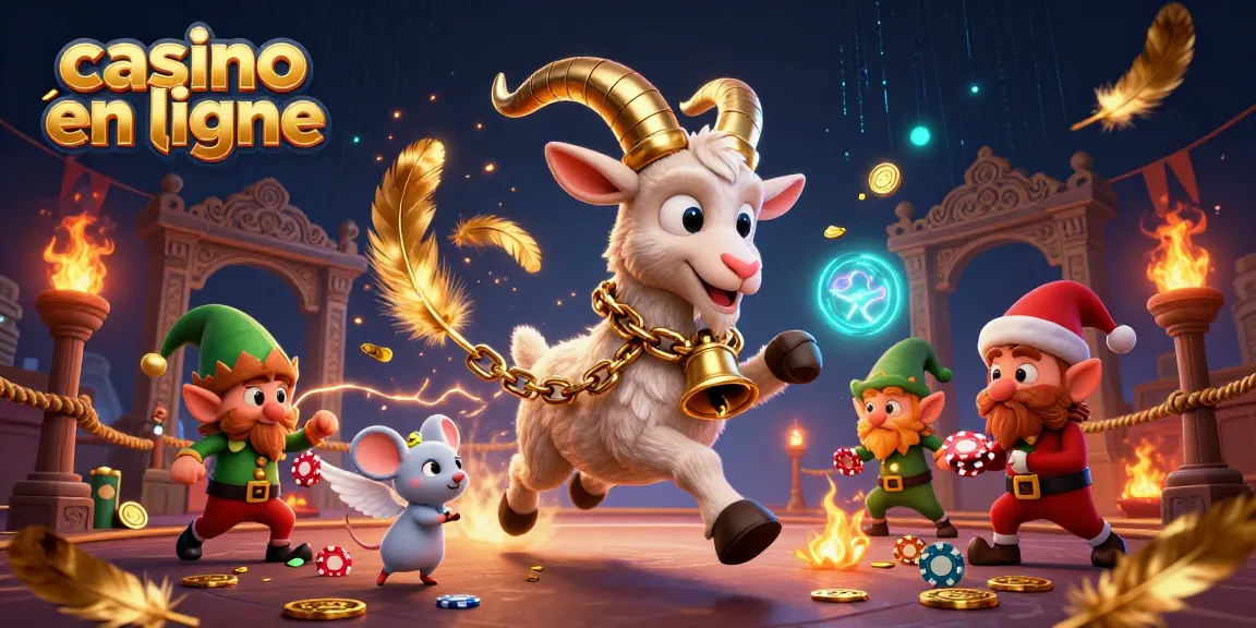 Jouez au casino en ligne avec une illustration festive et dynamique, affichant des personnages variés.