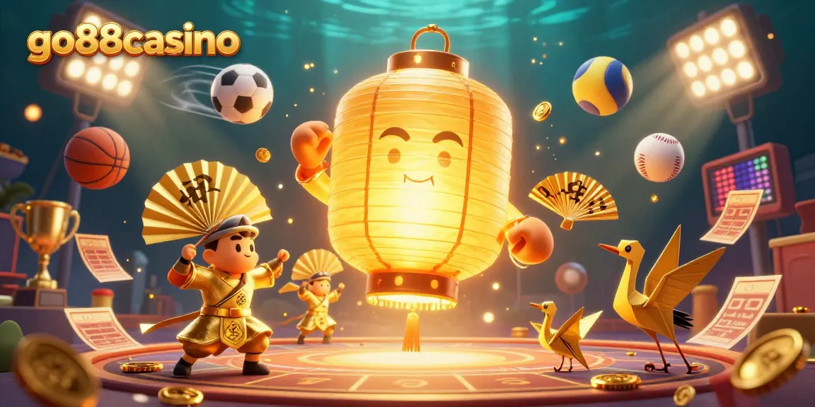 Experience exciting gameplay with go88casino's vibrant 3D illustration of an underwater casino scene.