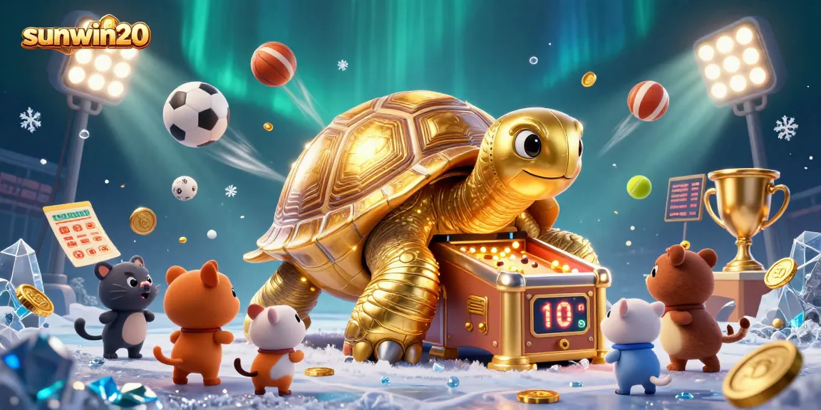 Experience thrilling gambling fun with sunwin20 in this vibrant casino-themed illustration