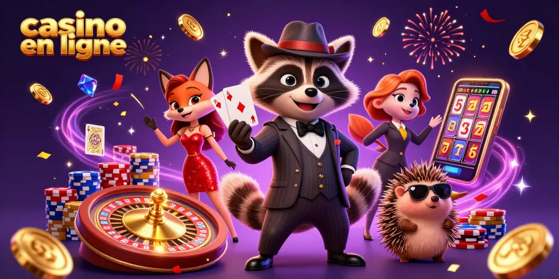 Jouez au casino en ligne avec des personnages animés, des jetons colorés et une roulette. Faites vos mises !