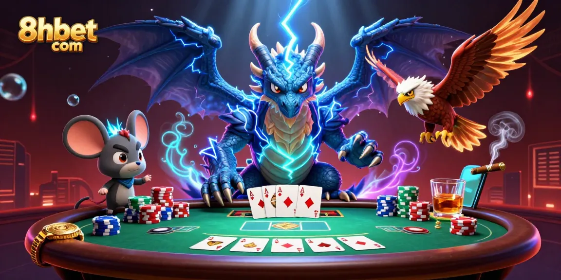 Engage with exciting poker action at 8xbet com featuring vibrant characters and dynamic game elements.