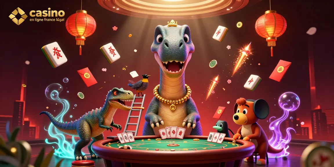 Gagnez sur les meilleures plateformes, casino en ligne france légal avec un brontosaurus géant au-dessus d'une table de poker.