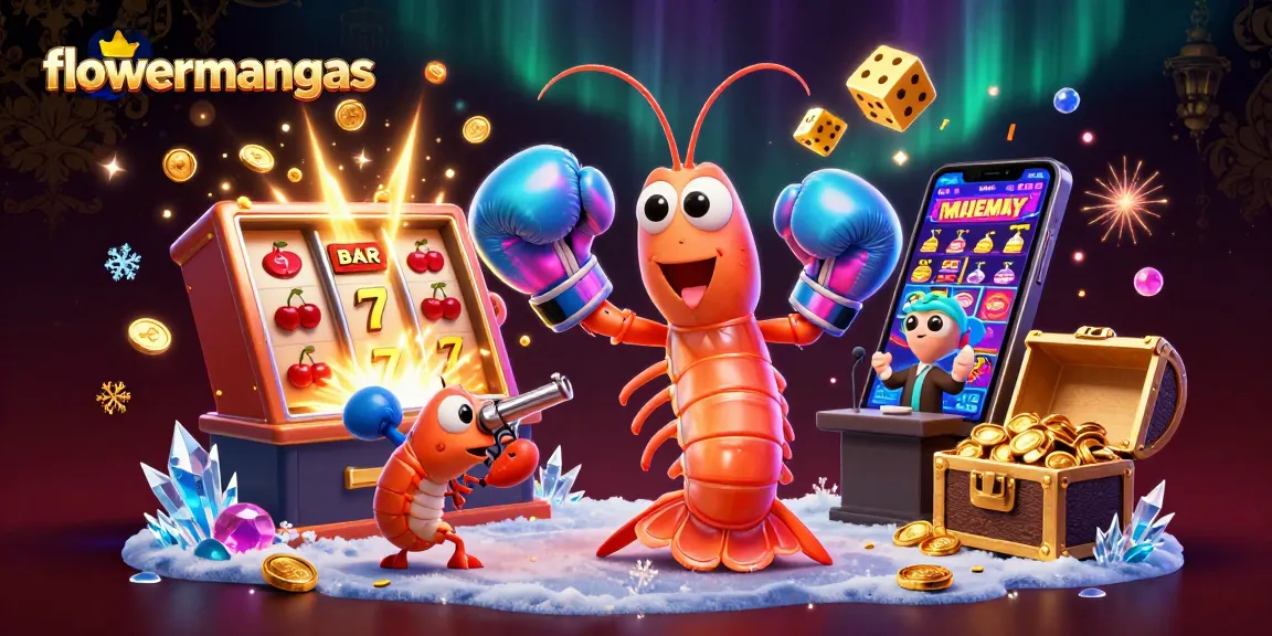 Experience thrilling gaming with flowermangas' vibrant characters and slot machine excitement.